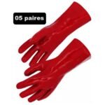 Gants en PVC rouge en vente demis gros Douala – Image 3
